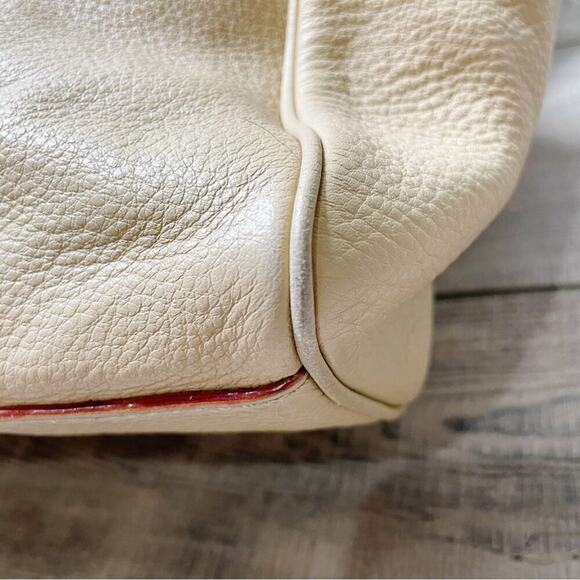 Kate Spade Bexley Anisha Pebbled Leather Turnlock Satchel Bag Nude Tan - Picture 6 of 8